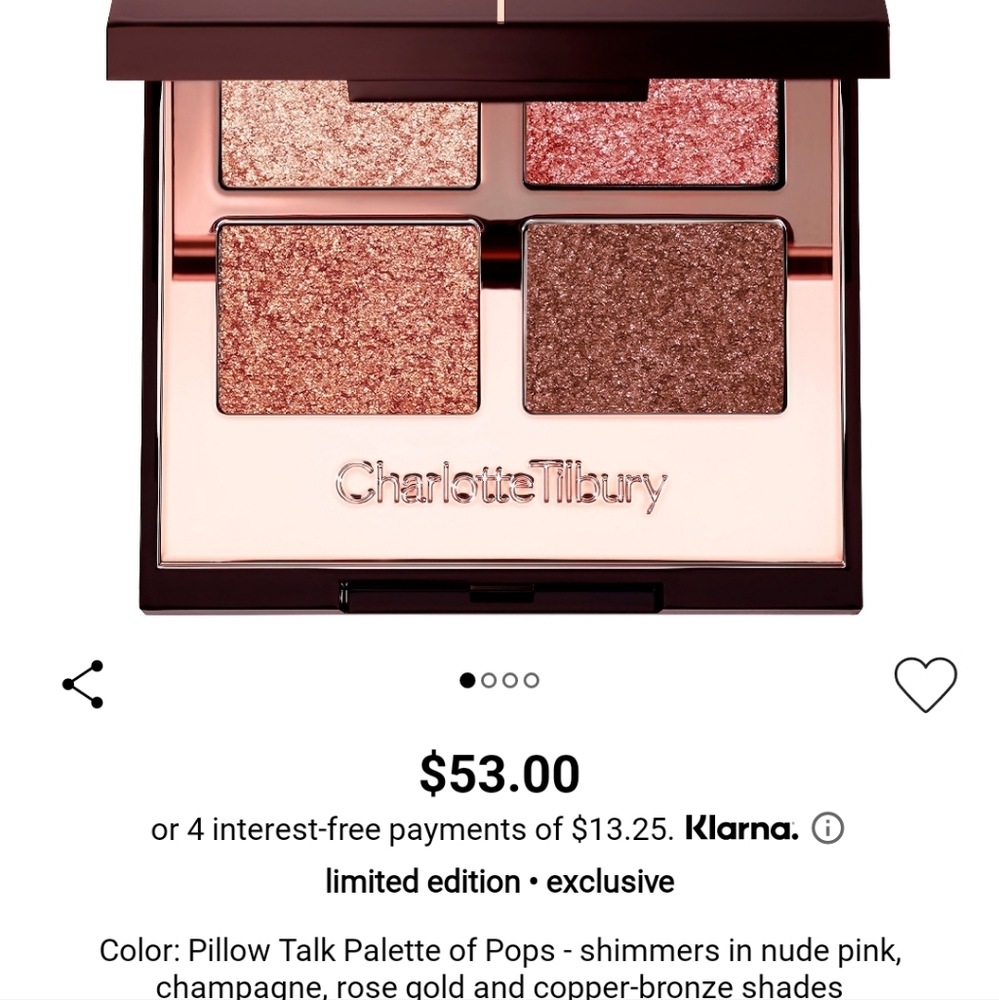 CHARLOTTE TILBURY PIKLOWTALK PALETTE OF POPS